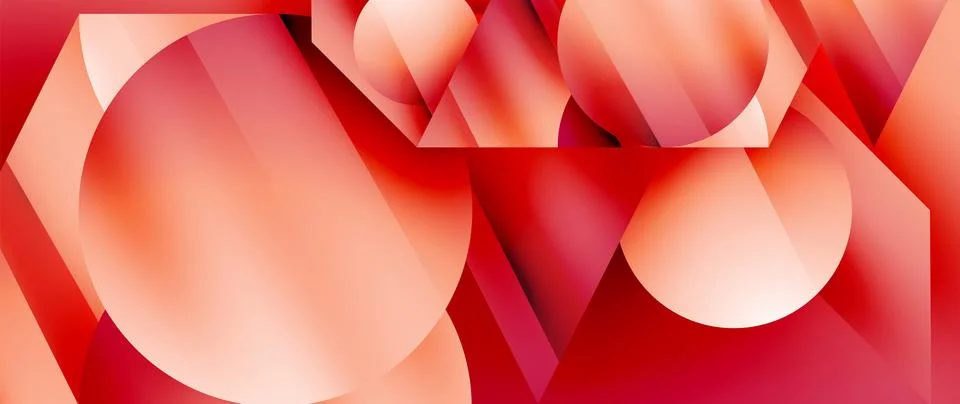 Captivating abstract backdrop composed of interlocking triangles and circles 스톡 일러스트