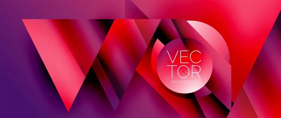 Captivating abstract backdrop composed of interlocking triangles and circles Illustrazione stock