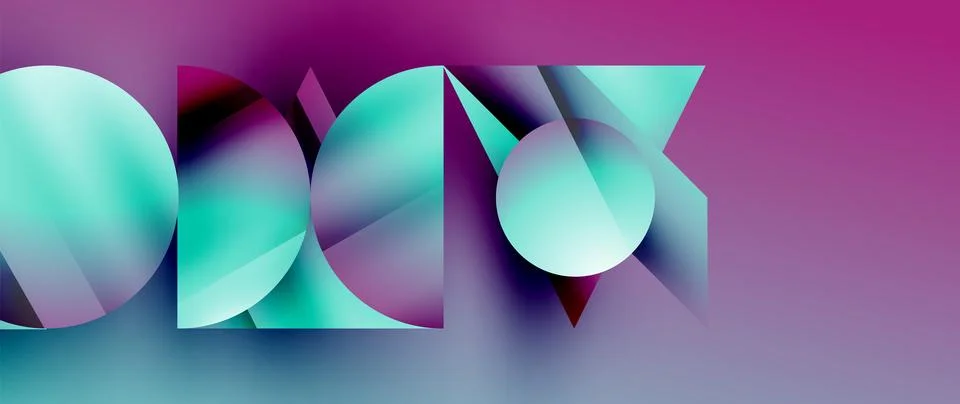 Captivating abstract backdrop composed of interlocking triangles and circles イラスト素材