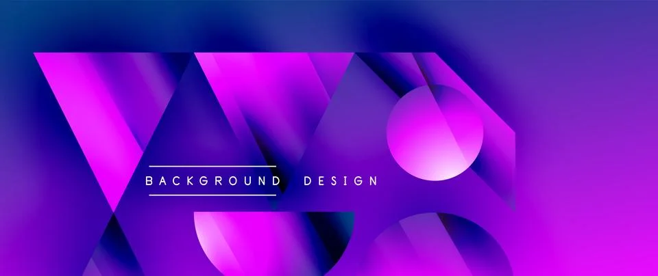 Captivating abstract backdrop composed of interlocking triangles and circles Illustrazione stock