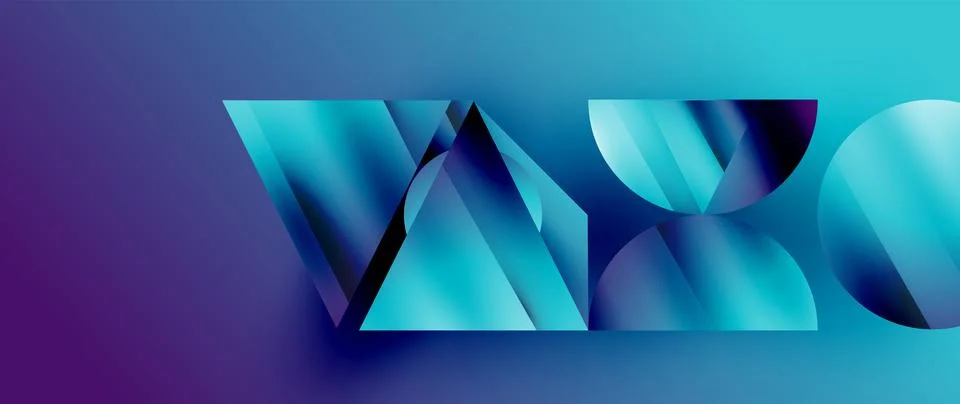 Captivating abstract backdrop composed of interlocking triangles and circles Stock Illustration