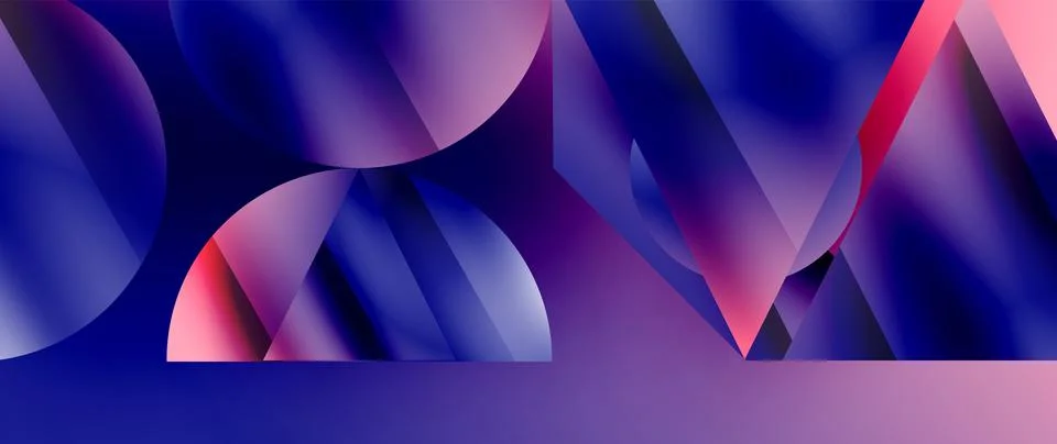 Captivating abstract backdrop composed of interlocking triangles and circles Stock Illustration