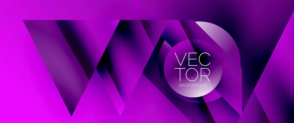 Captivating abstract backdrop composed of interlocking triangles and circles Illustrazione stock