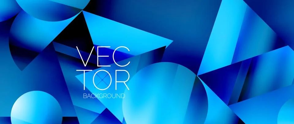 Captivating abstract backdrop composed of interlocking triangles and circles Stockillustratie