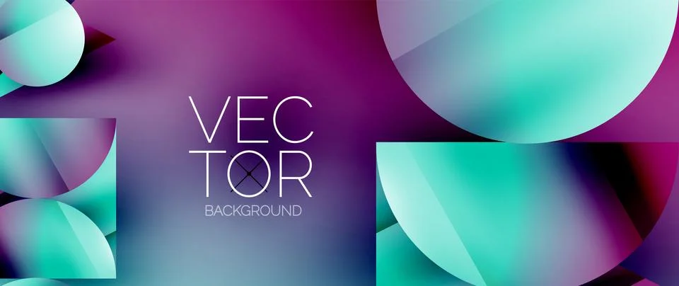 Captivating abstract backdrop composed of interlocking triangles and circles Stock Illustration