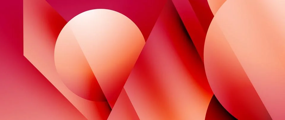 Captivating abstract backdrop composed of interlocking triangles and circles Illustrazione stock