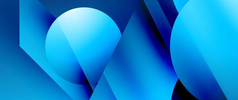 Captivating abstract backdrop composed of interlocking triangles and circles Stock Illustration