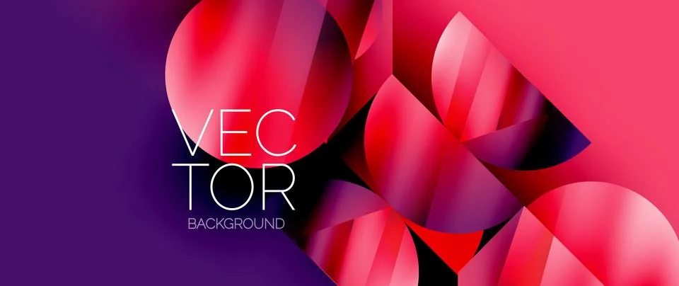 Captivating abstract backdrop composed of interlocking triangles and circles Stock Illustration