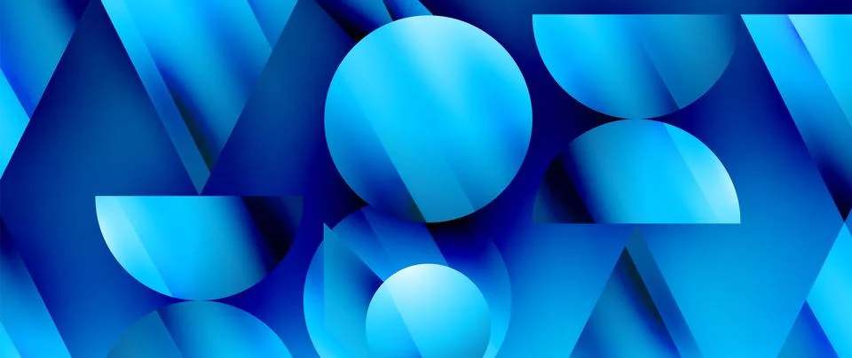 Captivating abstract backdrop composed of interlocking triangles and circles Stockillustratie