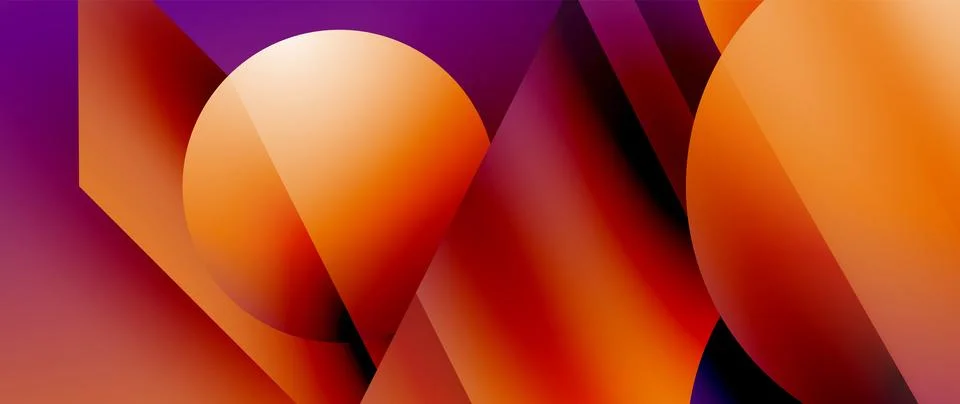 Captivating abstract backdrop composed of interlocking triangles and circles Illustrazione stock