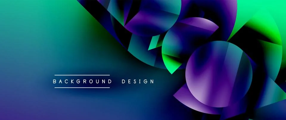 Captivating abstract backdrop composed of interlocking triangles and circles Illustrazione stock