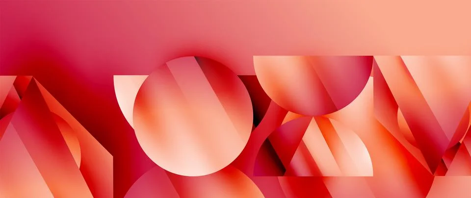 Captivating abstract backdrop composed of interlocking triangles and circles 스톡 일러스트