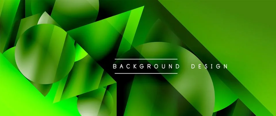 Captivating abstract backdrop composed of interlocking triangles and circles Illustrazione stock