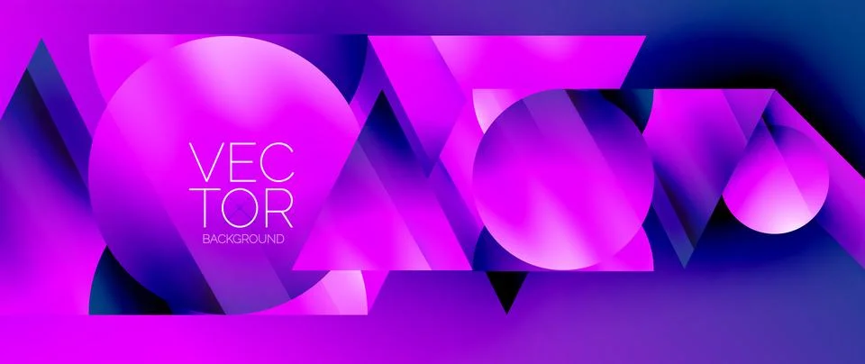 Captivating abstract backdrop composed of interlocking triangles and circles Stock Illustration