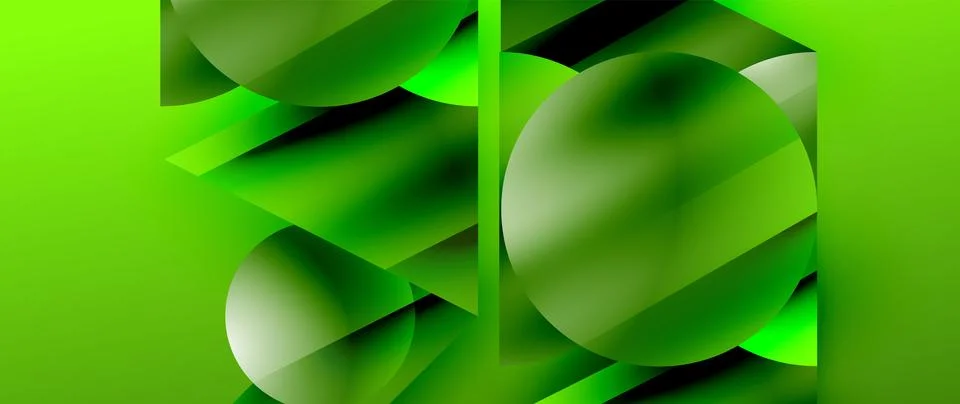 Captivating abstract backdrop composed of interlocking triangles and circles Stock Illustration