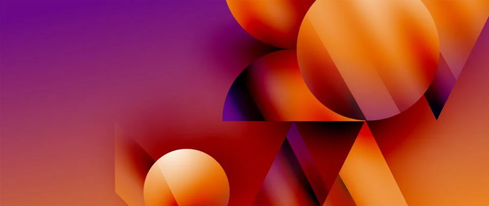 Captivating abstract backdrop composed of interlocking triangles and circles Stock Illustration