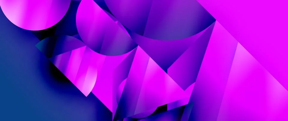 Captivating abstract backdrop composed of interlocking triangles and circles Illustrazione stock