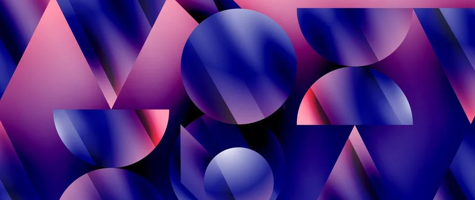 Captivating abstract backdrop composed of interlocking triangles and circles 스톡 일러스트