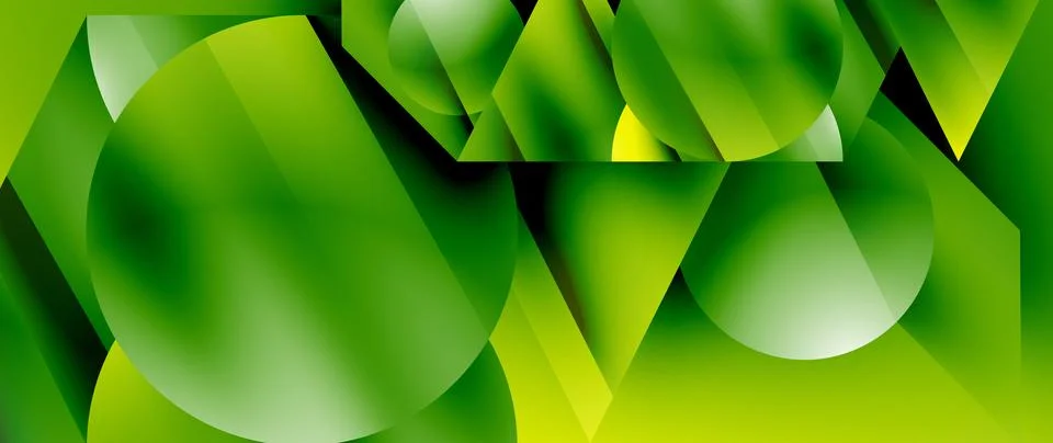 Captivating abstract backdrop composed of interlocking triangles and circles Illustrazione stock