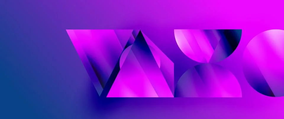 Captivating abstract backdrop composed of interlocking triangles and circles Stock Illustration