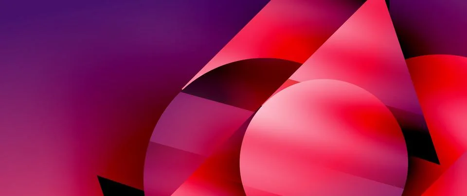 Captivating abstract backdrop composed of interlocking triangles and circles Stock Illustration