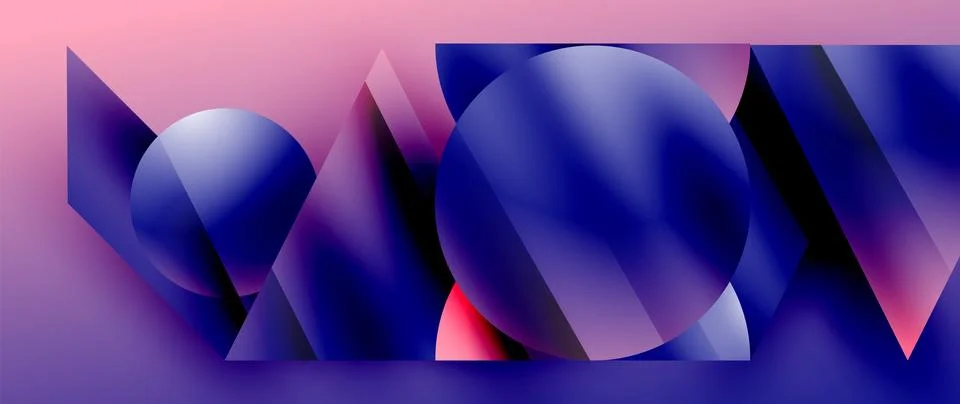 Captivating abstract backdrop composed of interlocking triangles and circles 스톡 일러스트