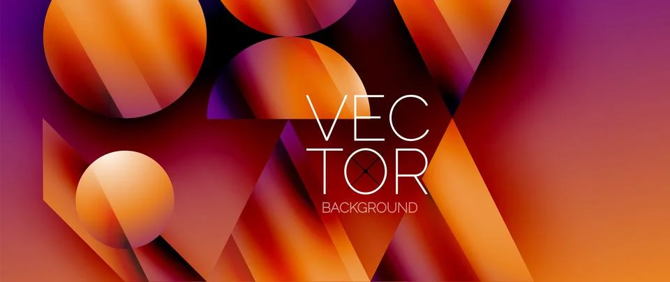 Captivating abstract backdrop composed of interlocking triangles and circles Stock Illustration