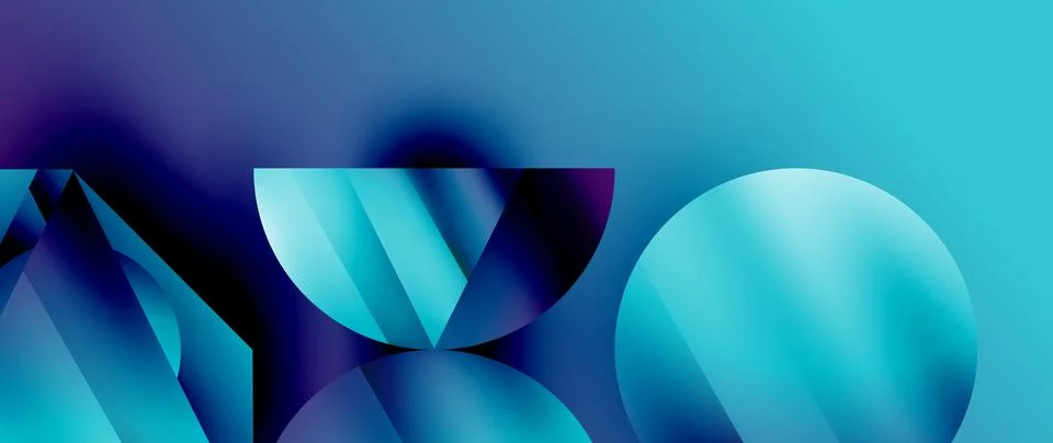 Captivating abstract backdrop composed of interlocking triangles and circles Stock Illustration