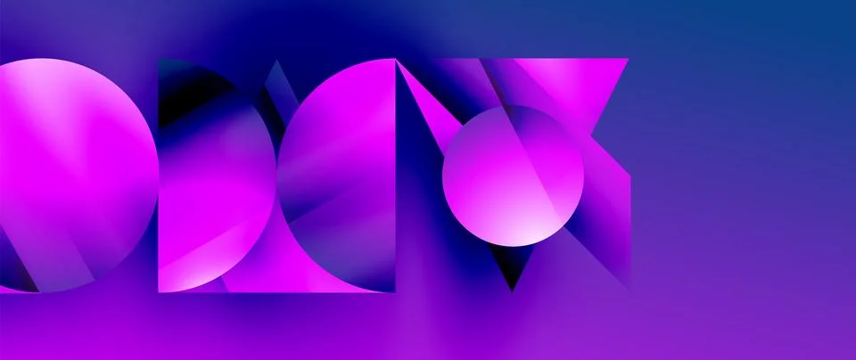 Captivating abstract backdrop composed of interlocking triangles and circles Stock Illustration