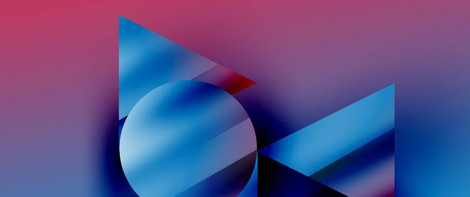 Captivating abstract backdrop composed of interlocking triangles and circles Illustrazione stock