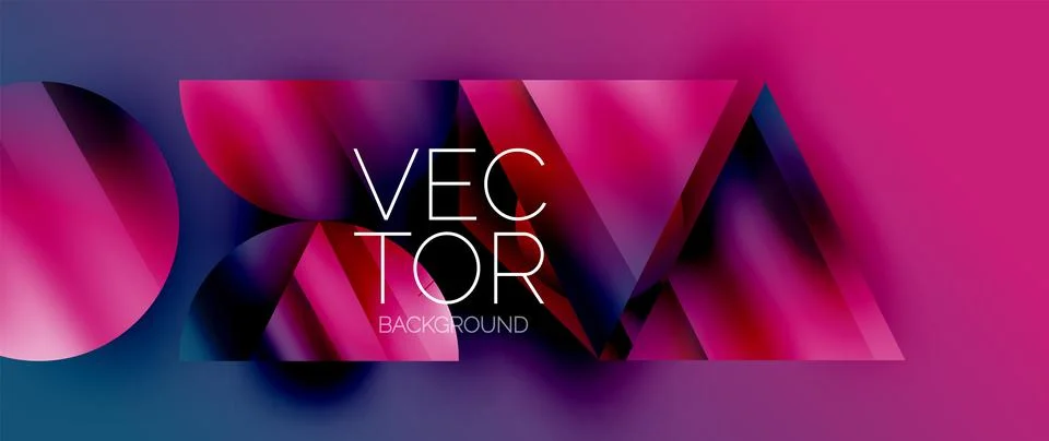 Captivating abstract backdrop composed of interlocking triangles and circles Stock Illustration