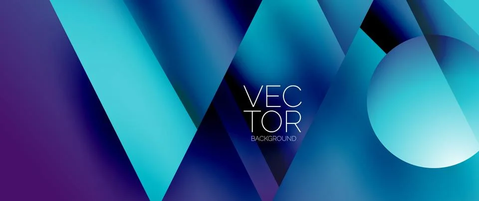 Captivating abstract backdrop composed of interlocking triangles and circles Illustrazione stock