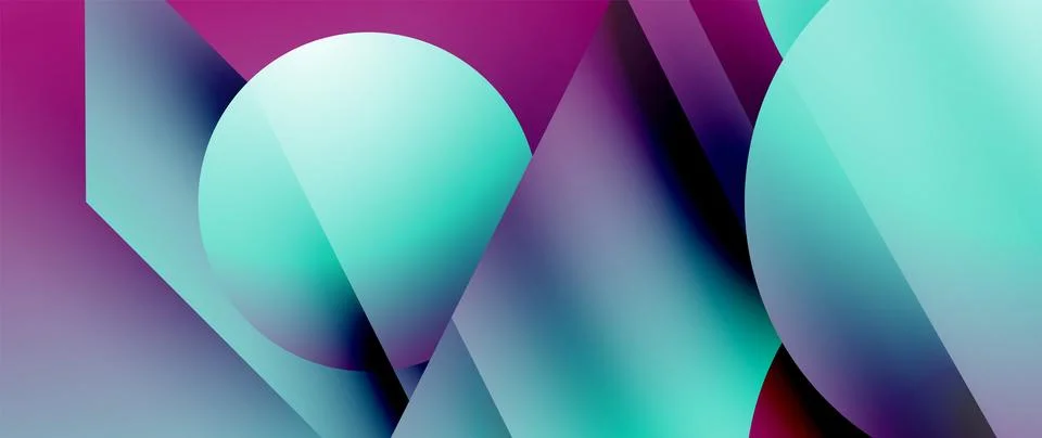 Captivating abstract backdrop composed of interlocking triangles and circles 스톡 일러스트