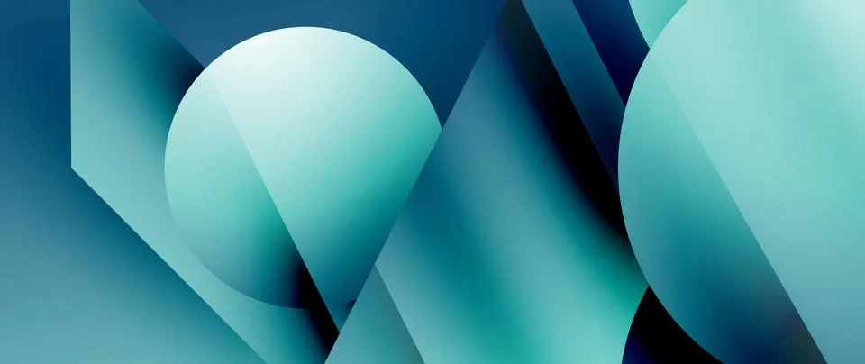 Captivating abstract backdrop composed of interlocking triangles and circles Stock Illustration