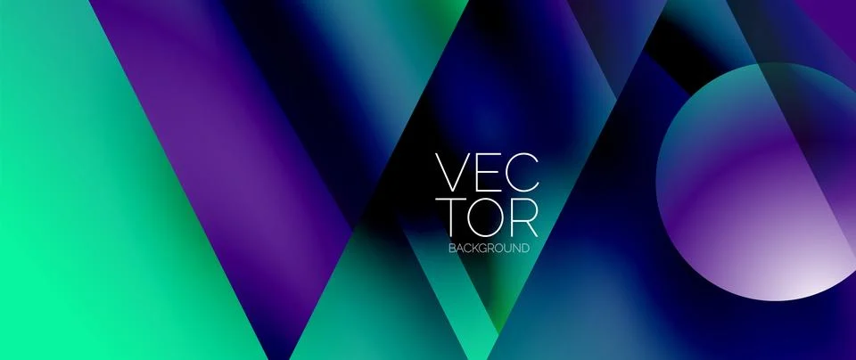 Captivating abstract backdrop composed of interlocking triangles and circles Stockillustratie