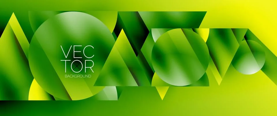 Captivating abstract backdrop composed of interlocking triangles and circles Illustrazione stock