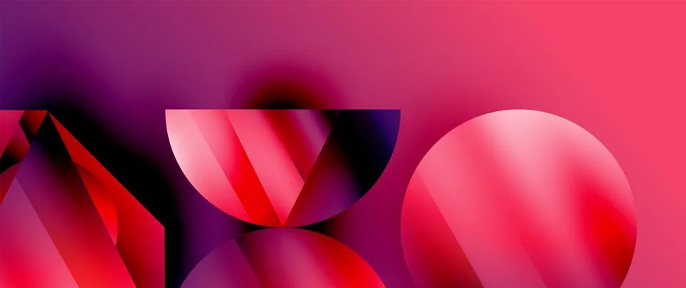 Captivating abstract backdrop composed of interlocking triangles and circles Stockillustratie