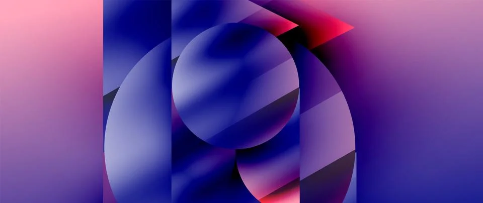 Captivating abstract backdrop composed of interlocking triangles and circles Stockillustratie