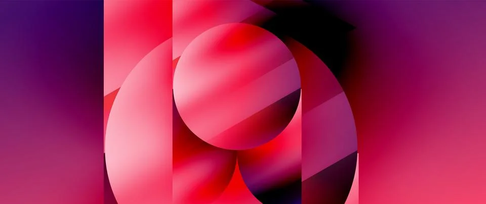 Captivating abstract backdrop composed of interlocking triangles and circles Illustrazione stock