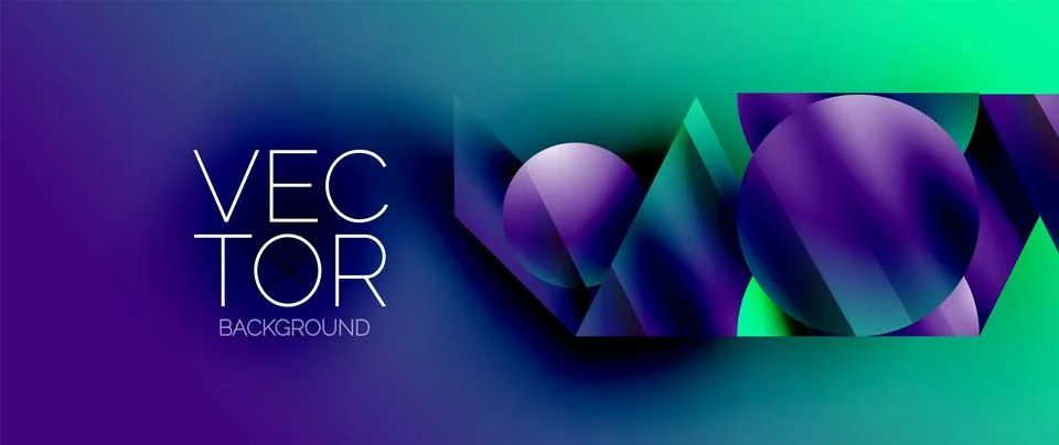 Captivating abstract backdrop composed of interlocking triangles and circles Illustrazione stock