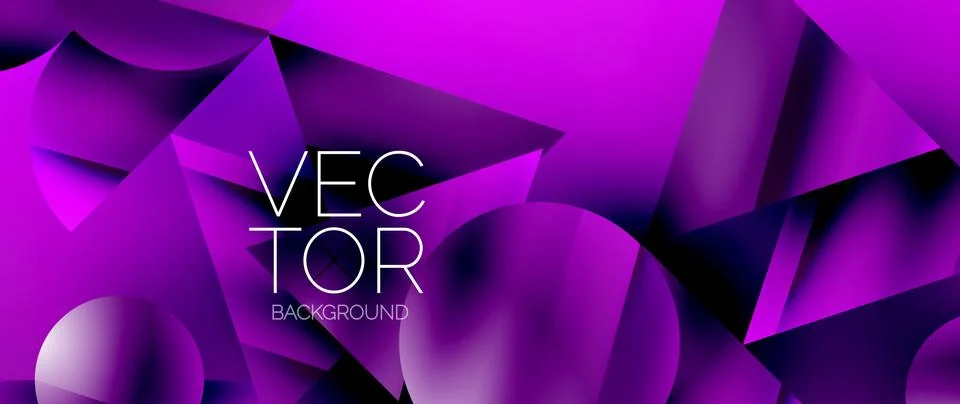 Captivating abstract backdrop composed of interlocking triangles and circles Stock Illustration