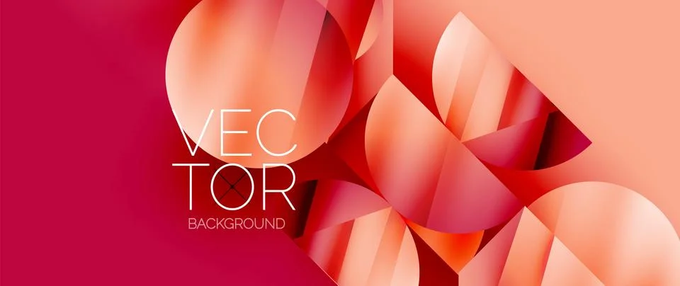 Captivating abstract backdrop composed of interlocking triangles and circles Illustrazione stock