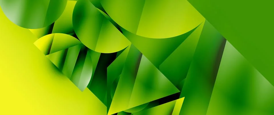 Captivating abstract backdrop composed of interlocking triangles and circles Stock Illustration