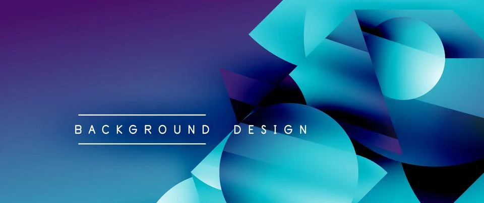 Captivating abstract backdrop composed of interlocking triangles and circles Illustrazione stock