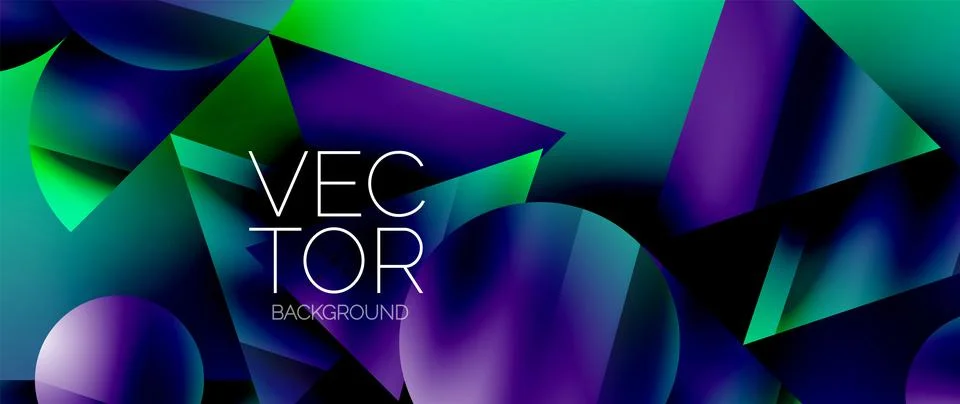 Captivating abstract backdrop composed of interlocking triangles and circles Illustrazione stock