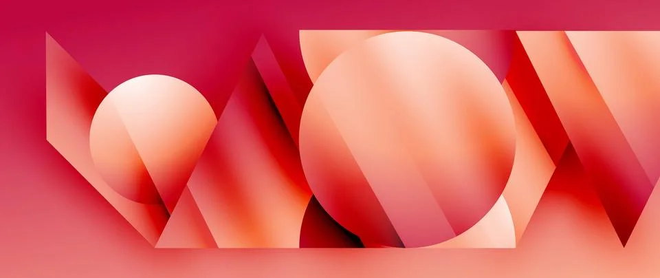 Captivating abstract backdrop composed of interlocking triangles and circles Illustrazione stock