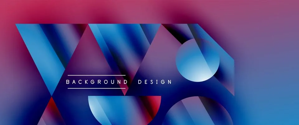 Captivating abstract backdrop composed of interlocking triangles and circles Illustrazione stock