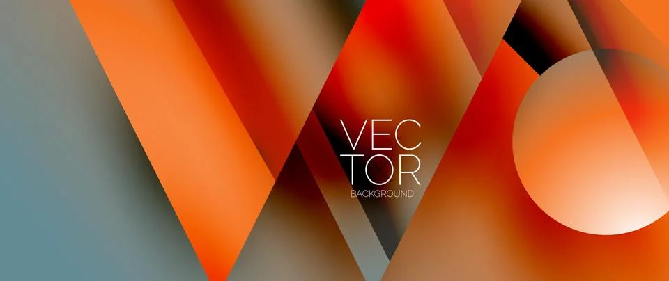 Captivating abstract backdrop composed of interlocking triangles and circles Stock Illustration