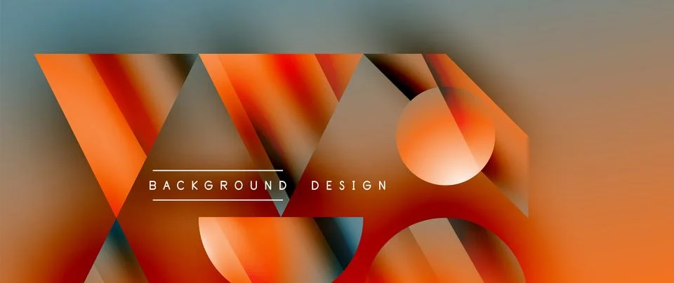 Captivating abstract backdrop composed of interlocking triangles and circles Stock Illustration