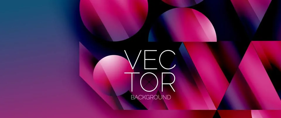 Captivating abstract backdrop composed of interlocking triangles and circles Stock Illustration